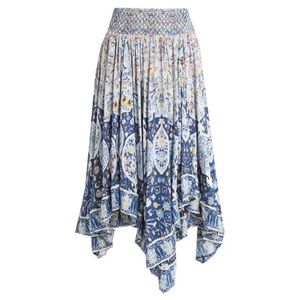 *NEW* Free People Roaming Wild Printed Asymmetrical Tiered Skirt | Size S